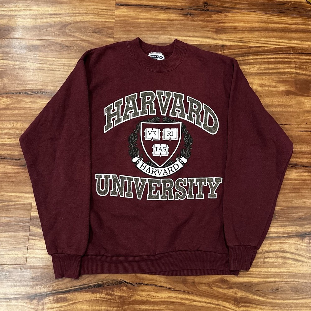 Vintage Lee Sweatshirt Mens Small Red Harvard University Fleece USA 90s
